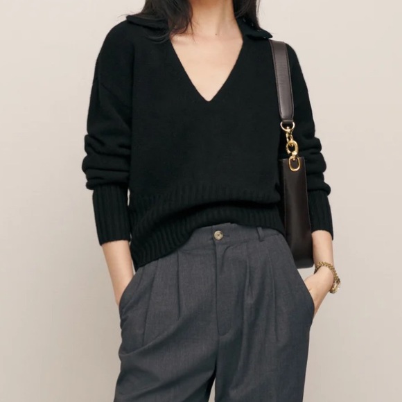 Reformation Beckie Cashmere Collared Sweater - Picture 11 of 14